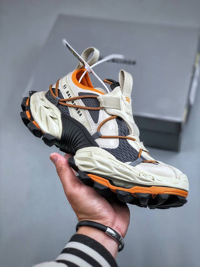 法国高端奢侈品牌-巴黎世家balenciaga Hike Trail Sneaker 徒步旅行15代系列低帮复古阔型厚底户外姥爹风潮流百搭休闲运动越野慢跑鞋“米