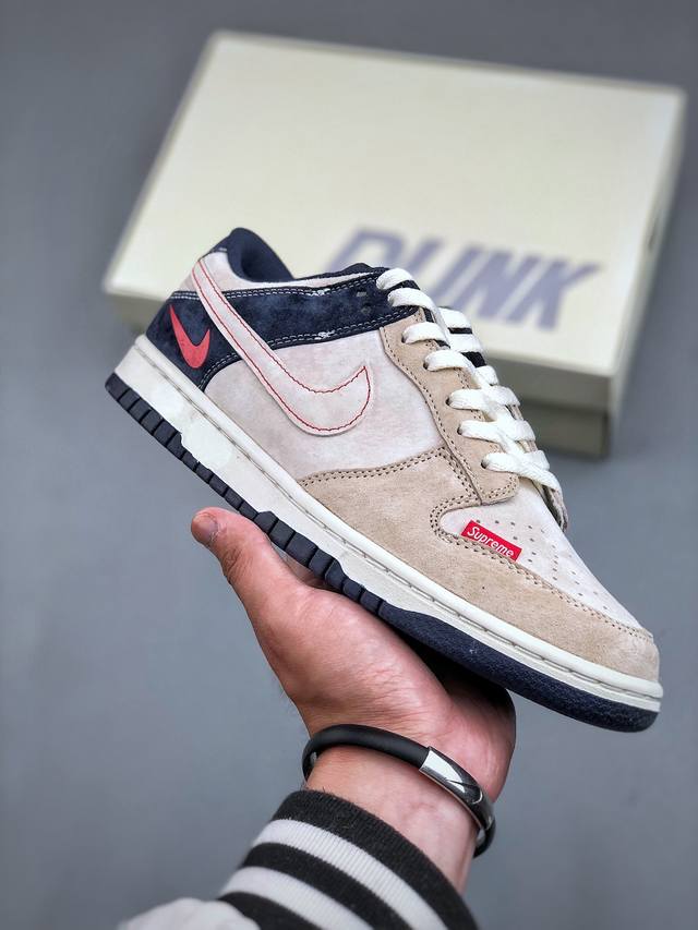 Nike Sb Dunk Low Supreme联名-拼色白勾勾 周年高端定制 低帮休闲板鞋 Dj2024-045 #定制鞋盒 大厂纯原品质出货 超高清洁度 皮