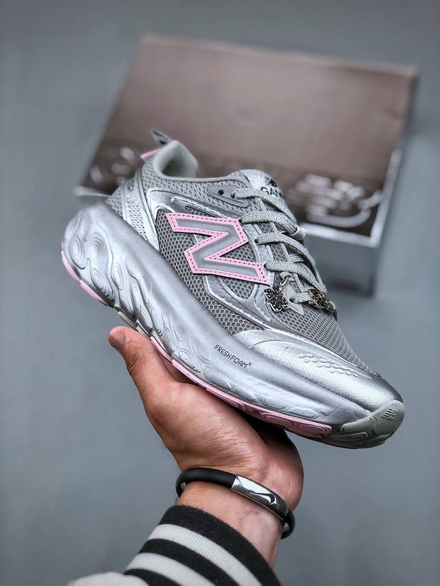 Ganni X New Balance Nb Fresh Foam Trainer Utrnga “Silver Metallic”舒适百搭防滑耐磨 低帮 休闲