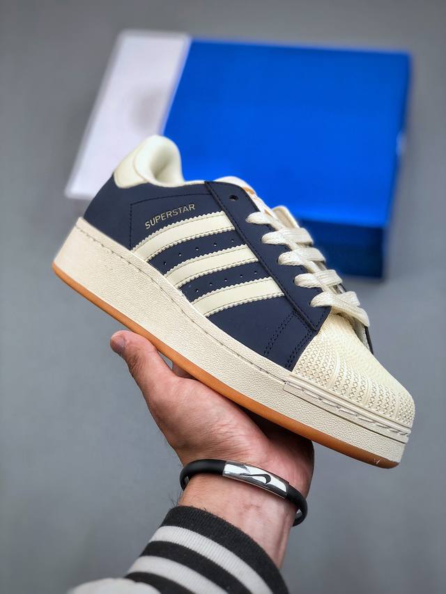 Adidas Originals Superstar Xlg 贝壳头厚底休闲板鞋 #23官方新款 专柜同步配色 原鞋开发 版型正确 原底原料 全鞋采用原厂sd皮