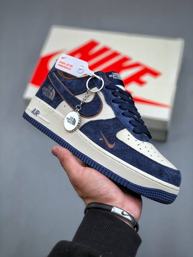 Nike Air Force 1'07 Low 北面联名-钢蓝色 空军一号 低帮休闲板鞋 Kk1988-032 #原楦头原纸板 原装鞋盒 定制五金配件 内置全掌