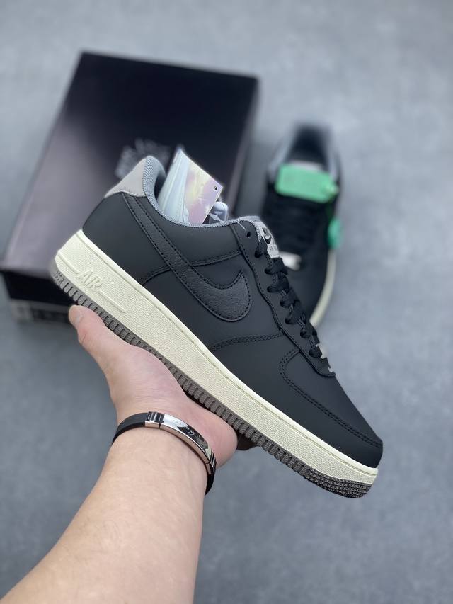 Hy版本 Nike Air Force 1 Low 黑灰 空军一号低帮运动休闲板鞋 原楦头原纸板 打造纯正空军版型 专注外贸渠道 全掌内置蜂窝气垫 原盒配件 原