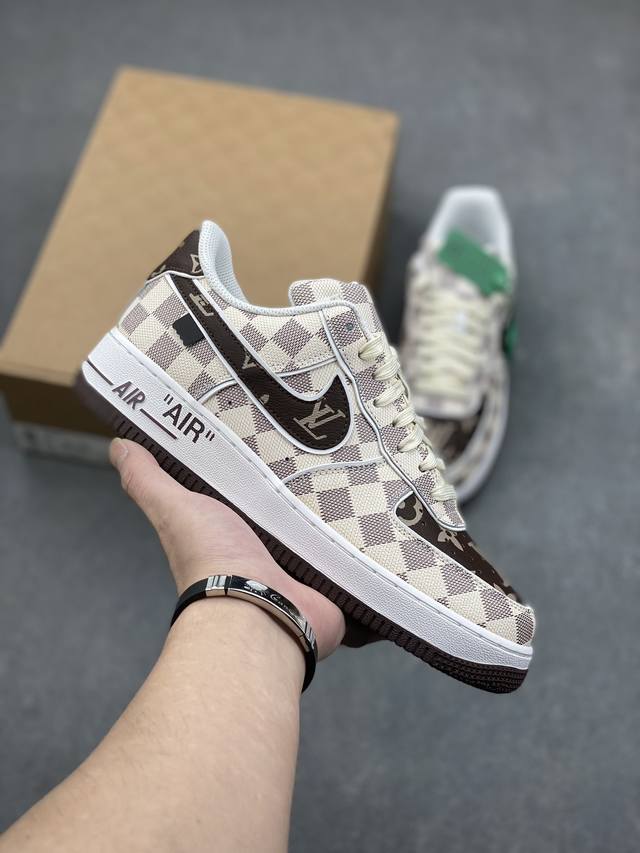 Nike Air Force 1 空军一号× Lv老花联名 空军一号低帮运动休闲板鞋 官方同步 原装级别 原楦头原纸板 打造纯正空军版型#专注外贸渠道 全掌内置