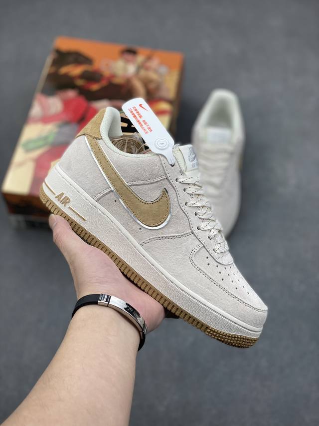 海外发售 创意定制联乘 漫画著作阿基拉 主人公 公司级 Akira×Nike Air Force 1 Low ’07 莫兰迪黄 麂皮 满天星配色 空军一号低帮休