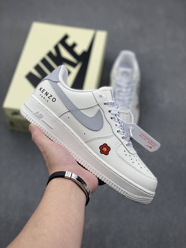 海外限量发售！公司级nike Air Force 1 '07 Low Kenzo联名 空军一号 低帮 运动鞋 休闲鞋 折边针车 工艺难度大 原楦头原纸板 原装鞋