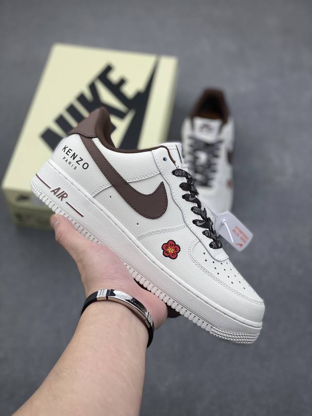 海外限量发售！公司级nike Air Force 1 '07 Low Kenzo联名 空军一号 低帮 运动鞋 休闲鞋 折边针车 工艺难度大 原楦头原纸板 原装鞋