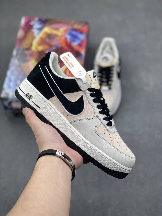 秋冬新品 公司级 Nike Air Force 1 Low ’07 灰黑 麂皮空军一号低帮休闲板鞋 原厂麂皮 原楦原纸板 纯正版型 正品nfc感应芯片 高清洁度