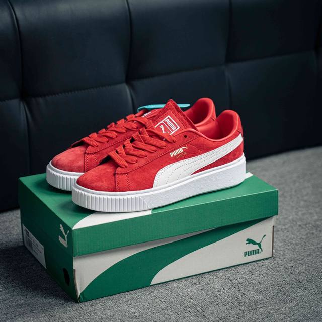 Puma Suede Platfprm Core 彪马 防滑耐磨低帮德训板鞋 货号：308220 02 尺码：36 37 37.5 38 38.5 39 40