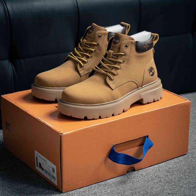 新货lv X Timberland Lv联名添柏岚大黄靴 顶奢流量品牌与时代经典的结合之作 #代购专供品质 高弹modern 外置防滑橡塑发泡超轻大底 系带设计