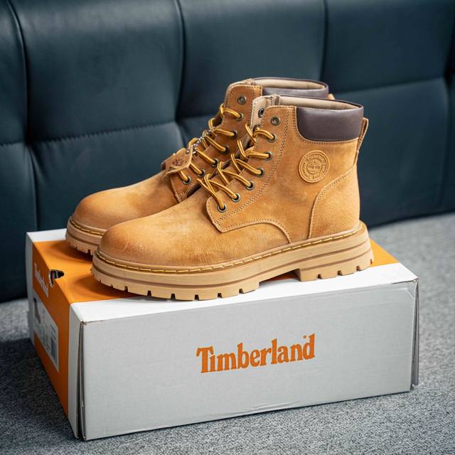 新货timberland添柏岚 天伯伦户外高帮休闲大黄靴系列 #广东大厂品质 原盒原包装 #24Ss新款 时尚潮流搭配 面料采用意大利顶级磨砂细纹牛皮 搭配防臭