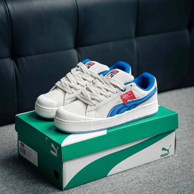 Puma Suede Xl Skate 复古单品 彪马 防滑耐磨低帮德训板鞋简约大方的造型设计，给人以随性休闲的时尚格调，穿着舒适轻便，运动灵活自如，满足日常个