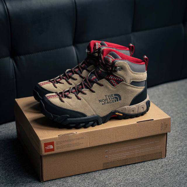 著名户外品牌-北面 The North Face Cedar Mesa High 雪松梅萨系列高帮系带户外风徒步登山运动训练鞋 原楦型开发纸版#采用进口翻毛皮革