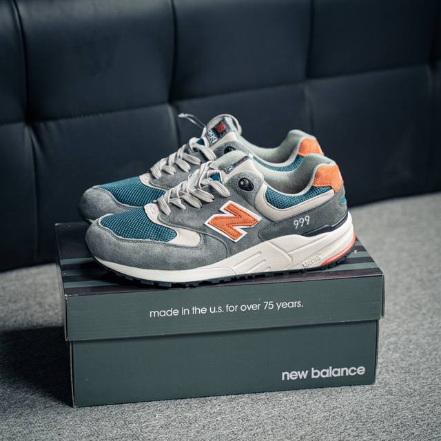 新百伦new Balance Nb999系列 经典复古休闲运动慢跑鞋 原装5层独立私模 无色差中底前掌高弹md+后掌abzorb专利吸震+后跟高弹小md应用n-