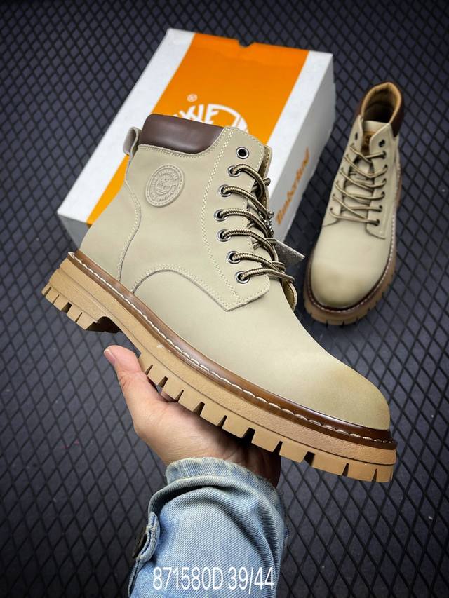 新货#Timberland添柏岚 天伯伦户外高帮休闲大黄靴系列 #广东大厂品质 原盒原包装 #24Ss新款 时尚潮流搭配 面料采用意大利顶级磨砂细纹牛皮 搭配防