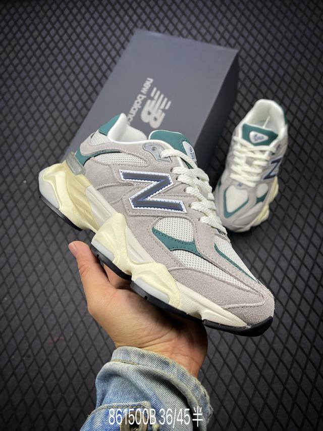 New Balance Nb9060系列 复古休闲运动慢跑鞋 #鞋款灵感源自设计师本人对夏日的怀日回忆。鞋面大身由空间双格及磨砂鞋面拼接而生，配以柔和、温暖的粉