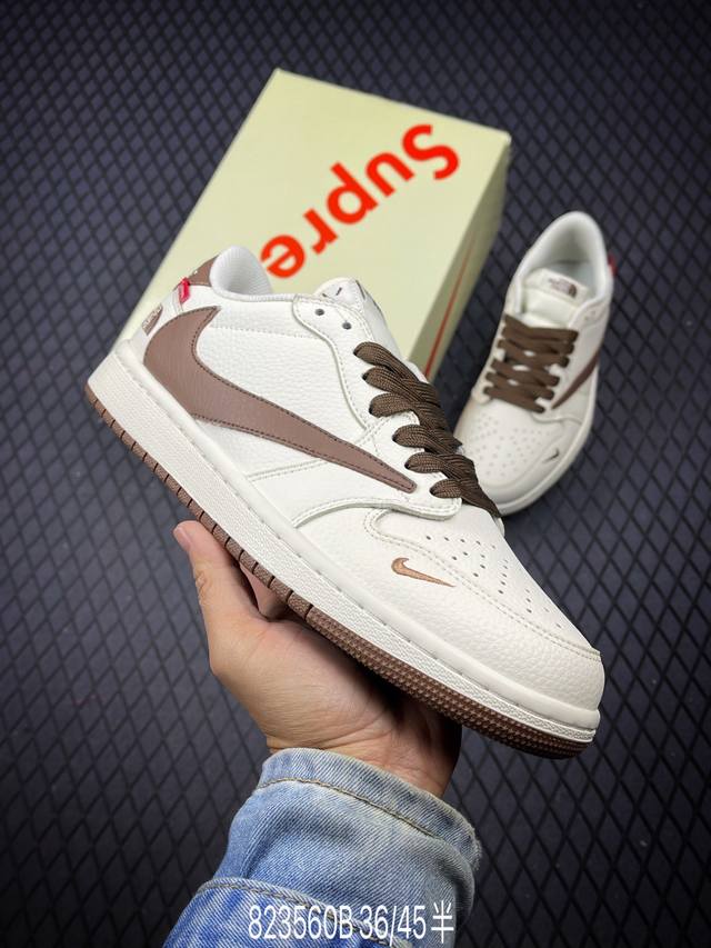 Travis Scott X Fragment Design X Air Jordan 1 Low Og Sp Aj1 乔1 Supreme北面联名 低帮文化休