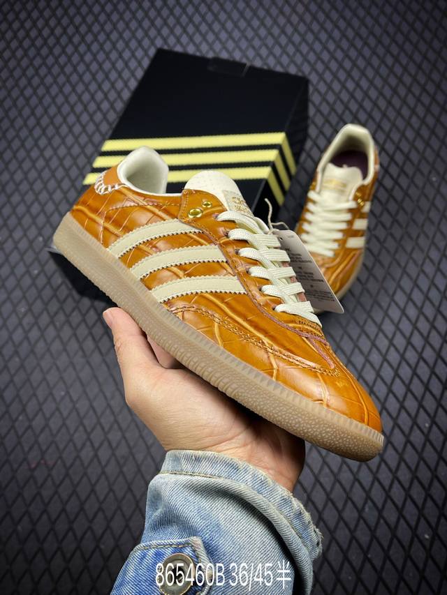 公司级adidas Originals Wales Bonner Samba Og桑巴舞系列绅士德训足球风百搭低帮休闲运动板鞋 货号:Jh9826 尺码:36