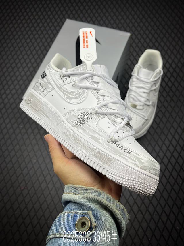 公司级nike Air Force 1'07 原楦头原纸板 打造纯正低帮空军版型 专注外贸渠道 全掌内置蜂窝气垫 原盒配件 原厂中底钢印、拉帮完美 货号:Zh0