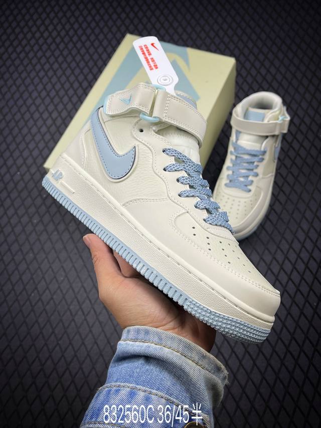 公司级nike Air Force 1 Mid 07 原楦头原纸板 打造纯正中帮空军版型 专注外贸渠道 全掌内置蜂窝气垫 原盒配件 原厂中底钢印、拉帮完美 官方