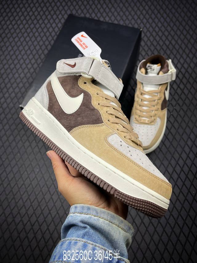 公司级nike Air Force 1 Mid 07 原楦头原纸板 打造纯正中帮空军版型 专注外贸渠道 全掌内置蜂窝气垫 原盒配件 原厂中底钢印、拉帮完美 官方