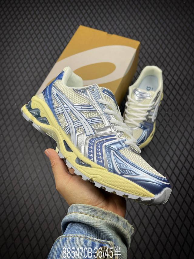 公司级asics Gel-Kayano 14 公司级版本 银灰绿 亚瑟士运动休闲透气专业跑鞋 采用工程弹性双层再生针织密度鞋面材质 后跟3D可视gel缓震乳胶物