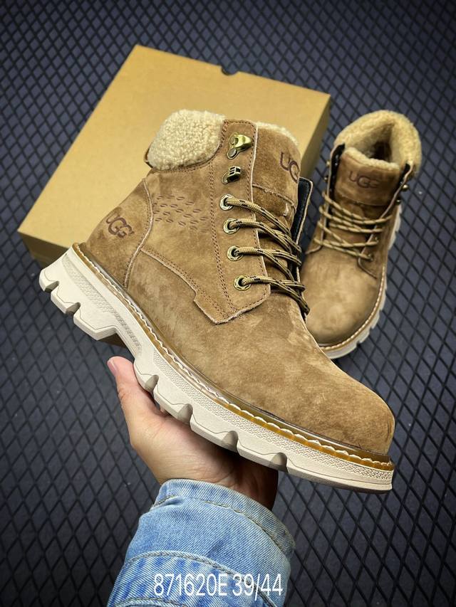 新货ugg 2024秋冬新品 羊羔毛一体内里保暖锁热 秋冬必备 户外中帮休闲马丁靴雪地靴系列 #广东大厂品质 24Ss秋冬新款 时尚潮流搭配 面料釆用意大利进口