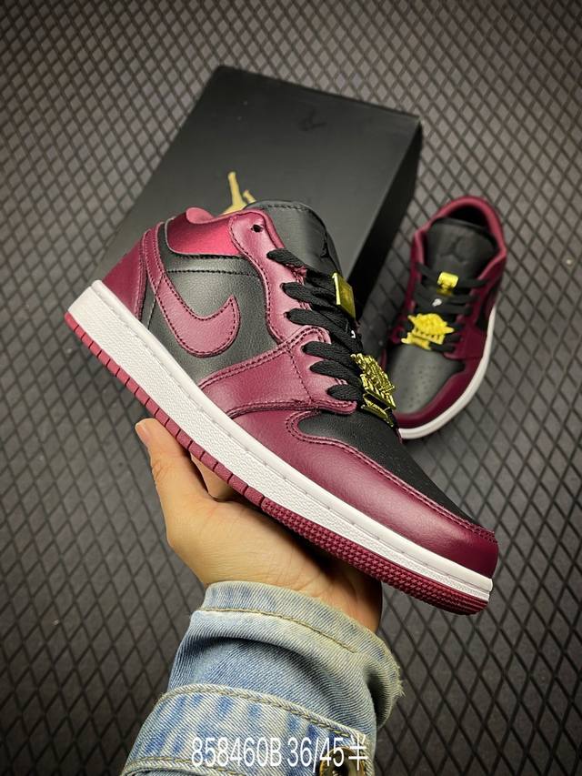 Air Jordan 1 Low Aj1 乔1 黑酒红 金属飞翼 Db6491-600 尺码：36 36.5 37.5 38 38.5 39 40 40.5 4