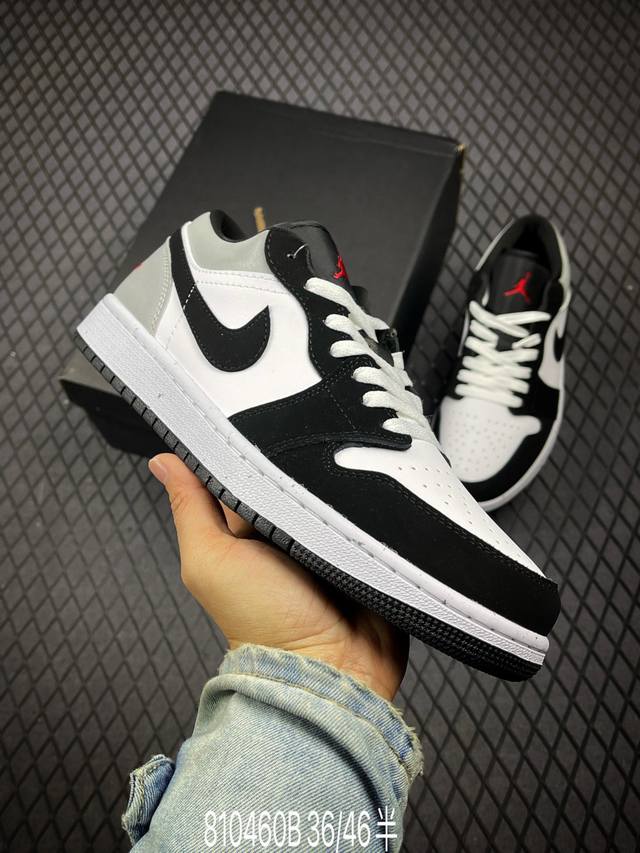 B Air Jordan 1 Low Aj1 乔1灰白黑勾 低帮文化休闲板鞋 Hf3148-106 尺码：36 36.5 37.5 38 38.5 39 40