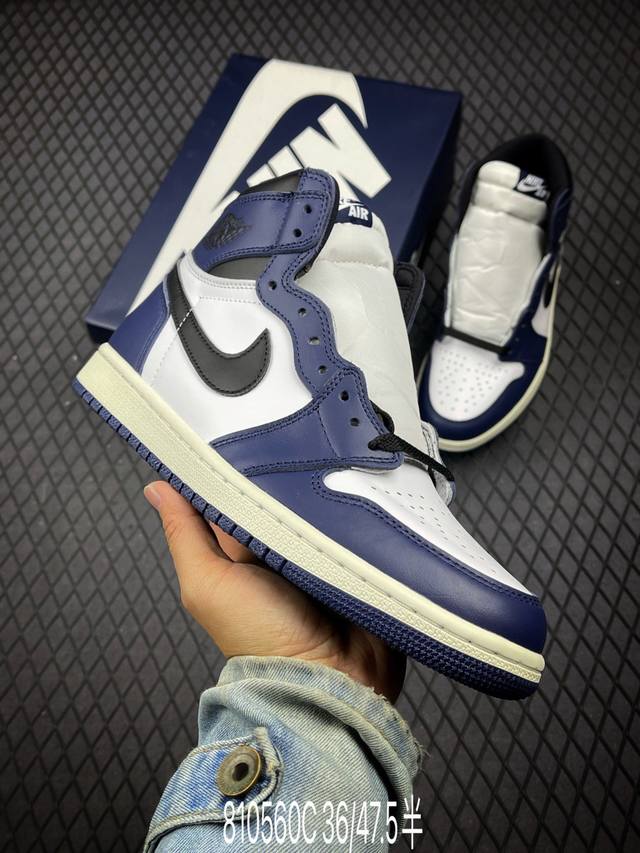 Air Jordan 1 High Og Midnight Navy Aj1 乔1午夜海军蓝 Dz5485-401 #配色采用午夜海军蓝、黑色、白色和水手色配色