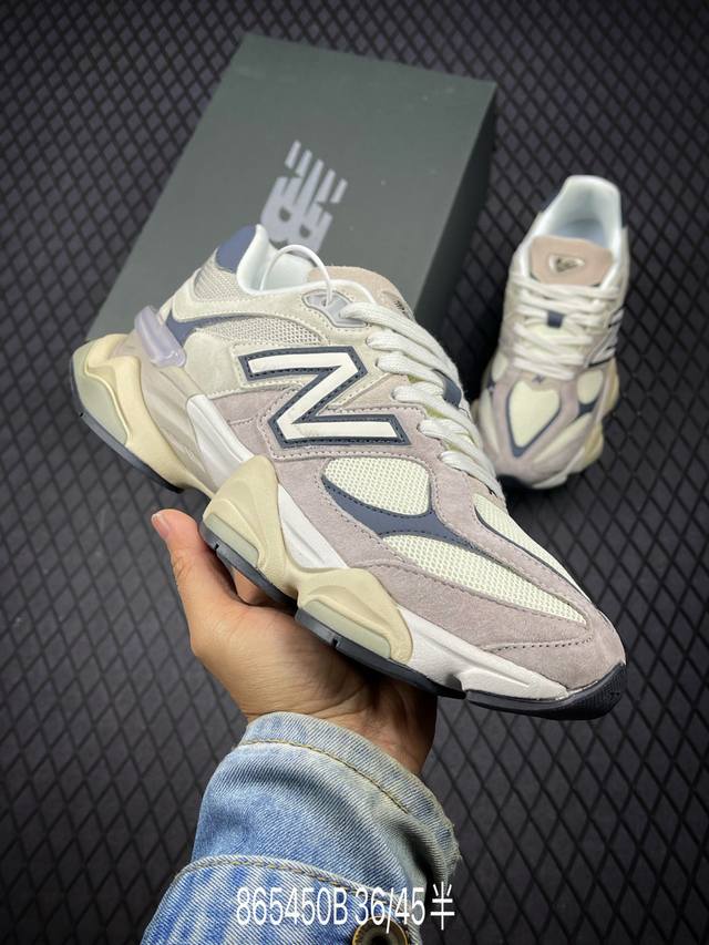 公司级new Balance 公司级版本 Nb9060 联名款 复古休闲运动慢跑鞋 鞋款灵感源自设计师本人对夏日的怀日回忆。鞋面大身由空间双格及磨砂鞋面拼接而生