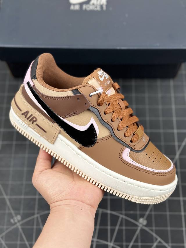 耐克 W Nike Air Force 1 Shadow 全新少女系解构主义设计 马卡龙空军一号轻量增高低帮百搭板鞋 #双层轻量eva发泡中底+防滑rb橡胶外圈