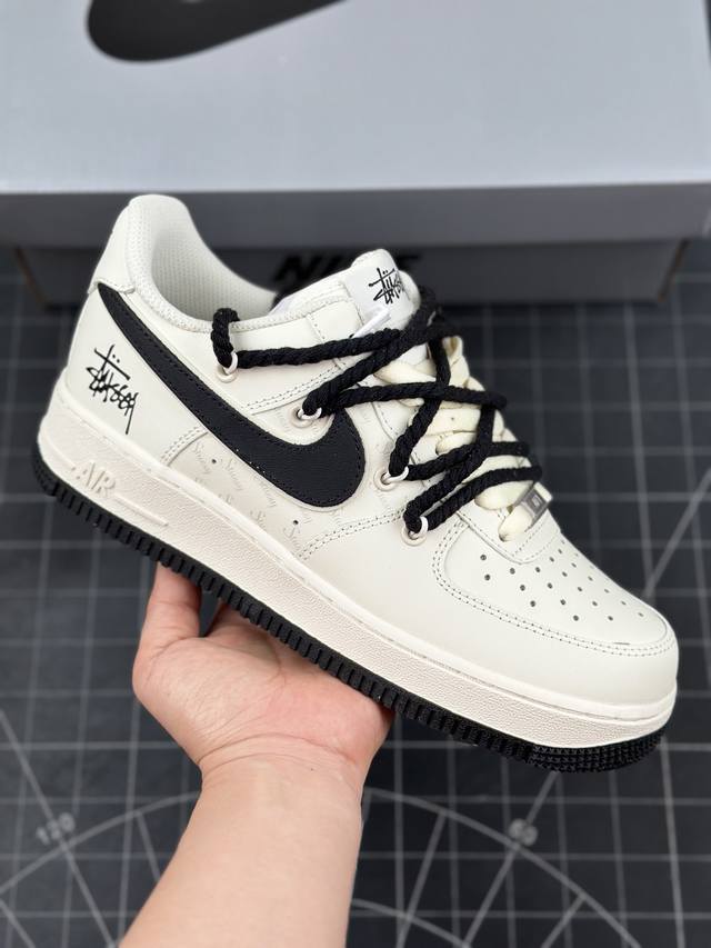 Stussy X Nk Air Force 1'07 Low 斯图西联名 空军一号低帮休闲板鞋 #定制皮料 定制鞋盒 配件齐全 原楦原纸板 纯正空军版型 内置全