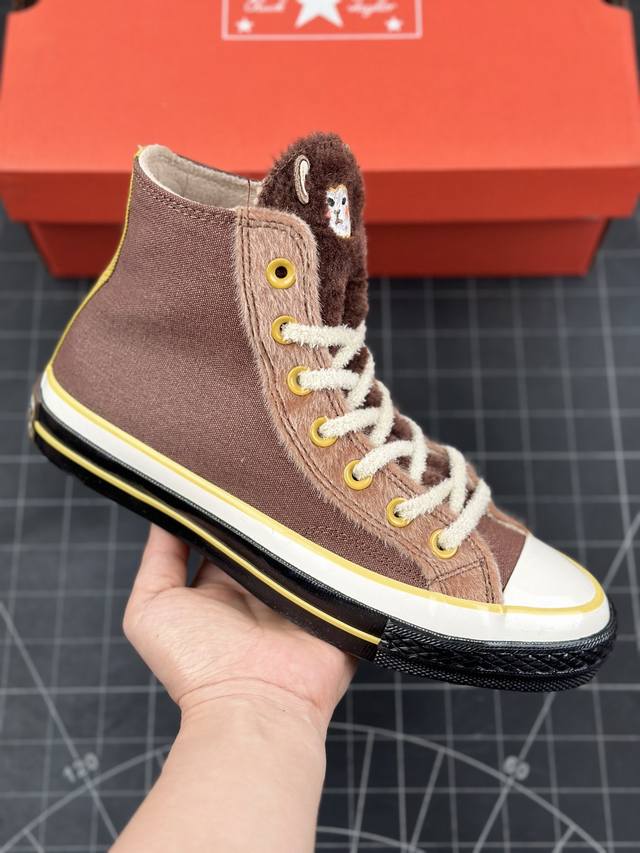 男女快乐萌宠系列！匡威converse Chuck Taylor All Star 1970S High Monkey 复古三星标高帮休闲运动硫化百搭板鞋“帆布