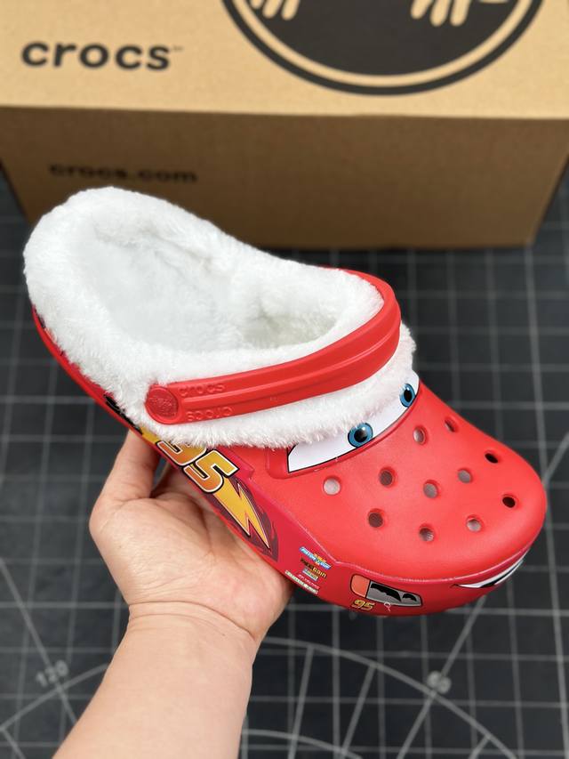 Crocs卡洛驰 贝雅系列 美国休闲鞋履品牌 卡骆驰 Crocs Classic Bae Clog Sandals 加绒百搭潮流休闲洞洞拖鞋 原环保材料#全新开