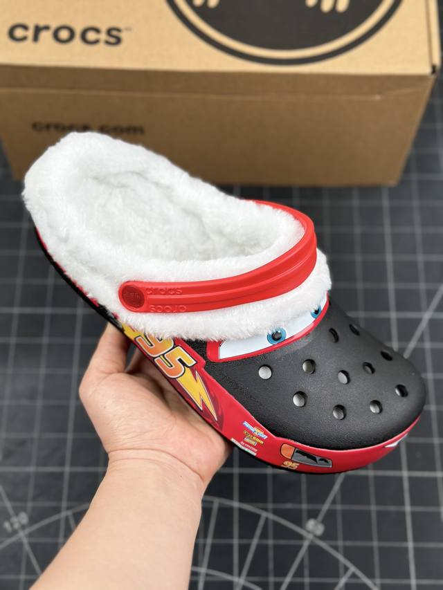 Crocs卡洛驰 贝雅系列 美国休闲鞋履品牌 卡骆驰 Crocs Classic Bae Clog Sandals 加绒百搭潮流休闲洞洞拖鞋 原环保材料#全新开