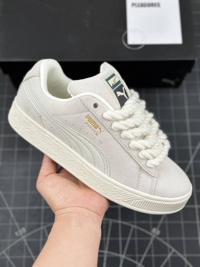 公司级彪马puma Suede Xl 低帮复古轻便透气防滑减震休闲鞋 猪八革 猪巴革小白鞋 厚底增高运动板鞋 类型：男女鞋 货号：398708-01 X1B3