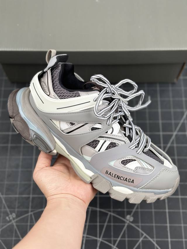 法国高端奢侈品牌-巴黎世家balenciaga Track Trainers 代复古野跑姥爹潮流百搭慢跑鞋 男女鞋原版一致配件防尘袋及附送鞋带#全部采用原档案原