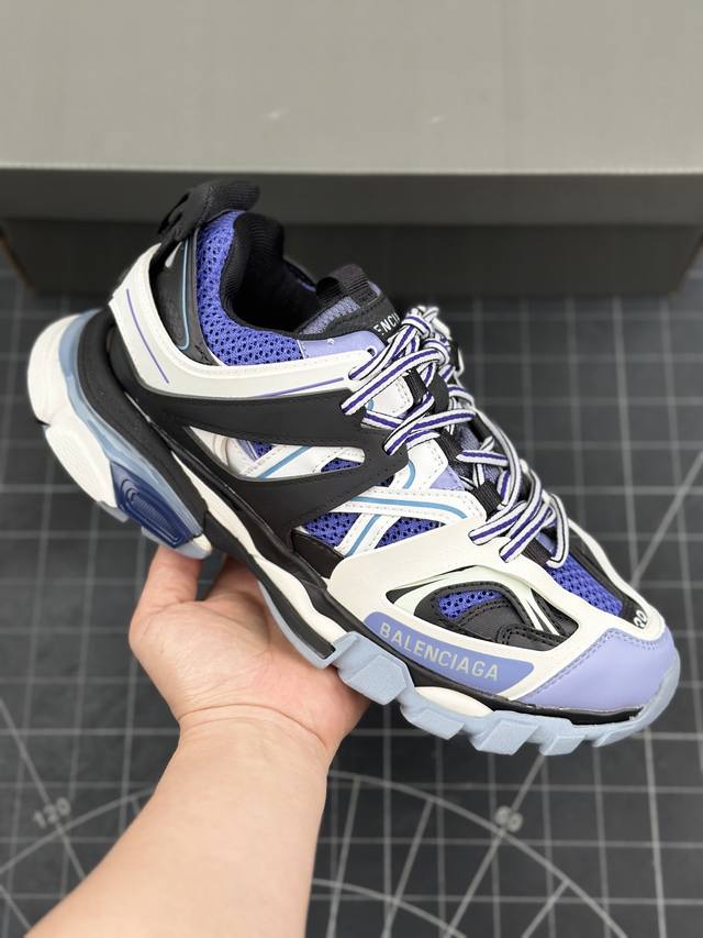 法国高端奢侈品牌-巴黎世家balenciaga Track Trainers 代复古野跑姥爹潮流百搭慢跑鞋 男女鞋原版一致配件防尘袋及附送鞋带#全部采用原档案原