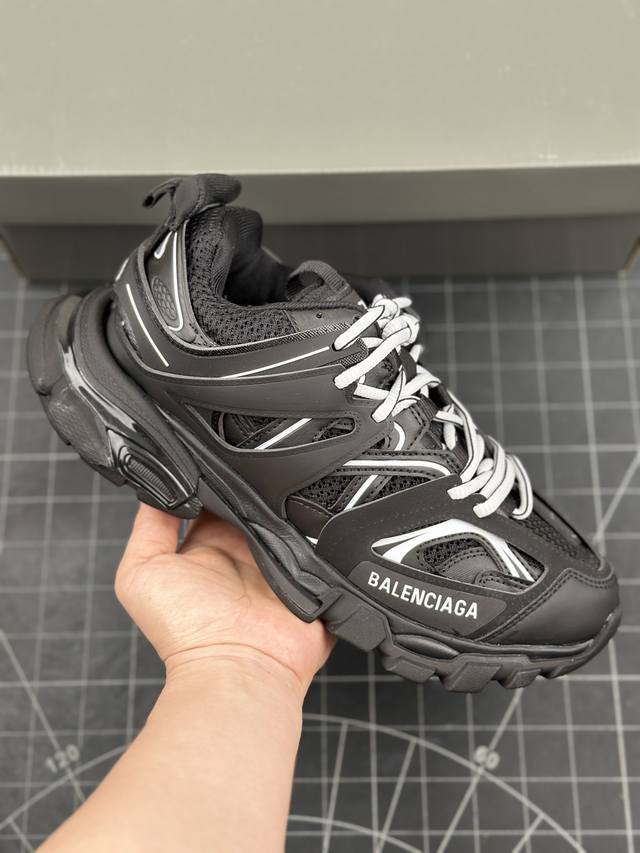 法国高端奢侈品牌-巴黎世家balenciaga Track Trainers 代复古野跑姥爹潮流百搭慢跑鞋 男女鞋原版一致配件防尘袋及附送鞋带#全部采用原档案原