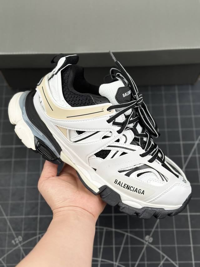 法国高端奢侈品牌-巴黎世家balenciaga Track Trainers 代复古野跑姥爹潮流百搭慢跑鞋 男女鞋原版一致配件防尘袋及附送鞋带#全部采用原档案原