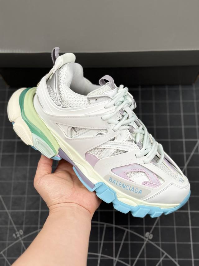 法国高端奢侈品牌-巴黎世家balenciaga Track Trainers 代复古野跑姥爹潮流百搭慢跑鞋 男女鞋原版一致配件防尘袋及附送鞋带#全部采用原档案原