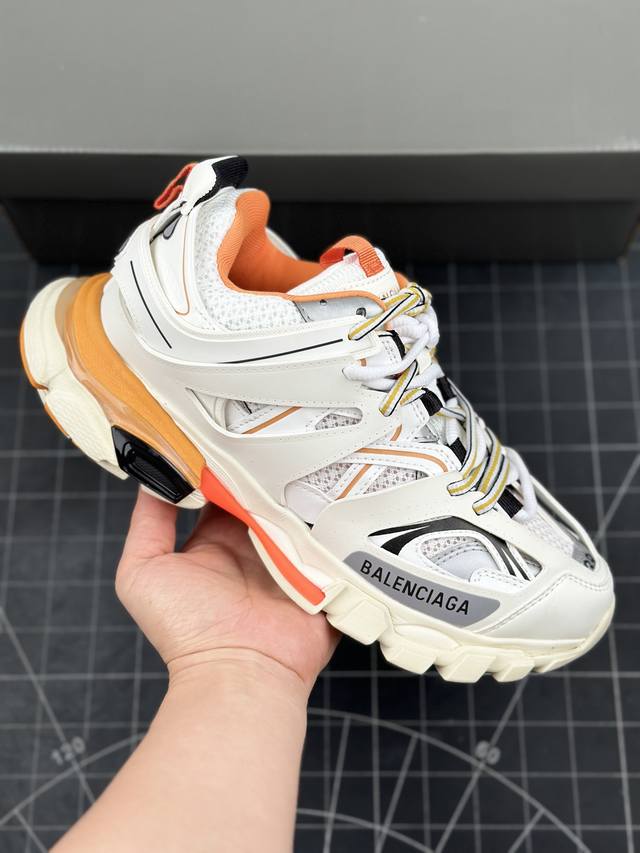 法国高端奢侈品牌-巴黎世家balenciaga Track Trainers 代复古野跑姥爹潮流百搭慢跑鞋 男女鞋原版一致配件防尘袋及附送鞋带#全部采用原档案原