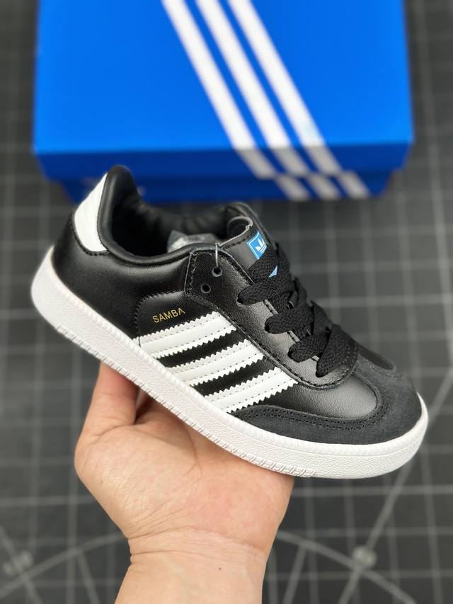 童鞋阿迪达斯三叶草adidas Originals Samba Og C 桑巴舞系列绅士德训足球风百搭低帮休闲运动板鞋 货号:B42129 X 尺码:24～37