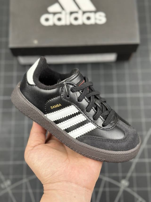 童鞋阿迪达斯三叶草adidas Originals Samba Og C 桑巴舞系列绅士德训足球风百搭低帮休闲运动板鞋 货号:036516 X 尺码:24～37