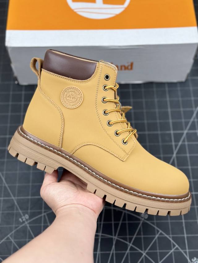 新货#Timberland添柏岚 天伯伦户外高帮休闲大黄靴系列 #广东大厂品质 原盒原包装 #24Ss新款 时尚潮流搭配 面料采用意大利顶级磨砂细纹牛皮 搭配防