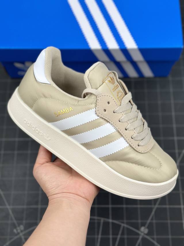 阿迪达斯 Adidas Originals Samba Home W 桑巴居家系列室内外秋冬超轻量上脚一脚蹬保暖慵懒休闲面包棉鞋 超级丑萌可爱的胖墩外表 不失可