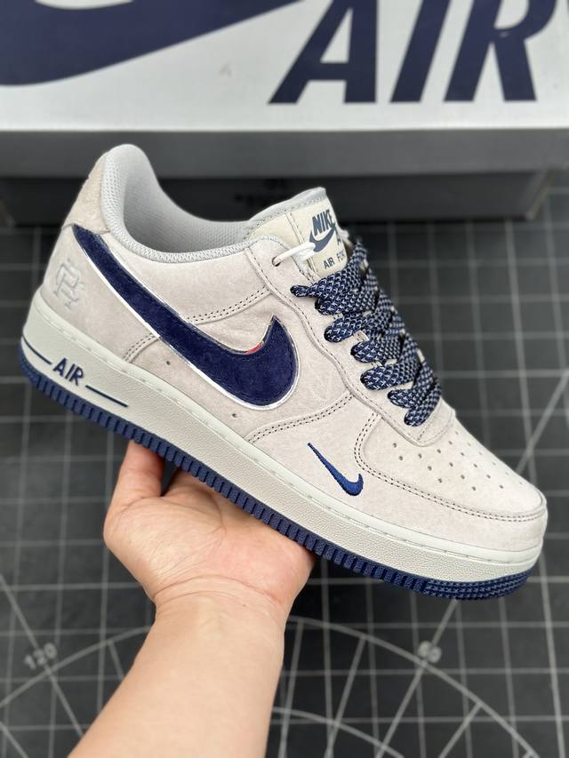 公司级nike Air Force 1 '07 Low 麂皮深蓝卫冕冠军 小勾满天星空军一号低帮运动休闲板鞋 3M反光进口麂皮 原装鞋盒原楦头原纸板 内置全掌气