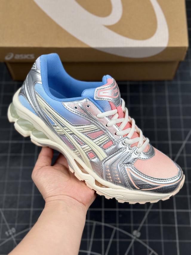 Asics Gel-Kayano 14 亚瑟士运动休闲透气专业跑鞋 #采用工程弹性双层再生针织密度鞋面材质，后跟3D可视gel缓震乳胶物料 #升级ff Blas