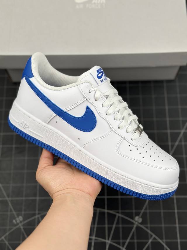 公司级nk Air Force 1'07 Low 白宝蓝 空军一号低帮休闲板鞋 原楦头原纸板 打造纯正空军版型#专注外贸渠道 全掌内置蜂窝气垫 #原盒配件 原厂