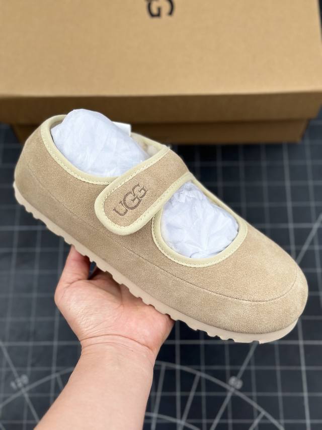 年末全网热卖款 Ugg 玛丽珍 穆勒拖鞋 1.5Cm薄底 女款 小红书爆款 广州外贸大厂生产 鞋头到鞋垫真羊皮毛一体 独立外盒包装 工艺 区别市面任何版本 1.